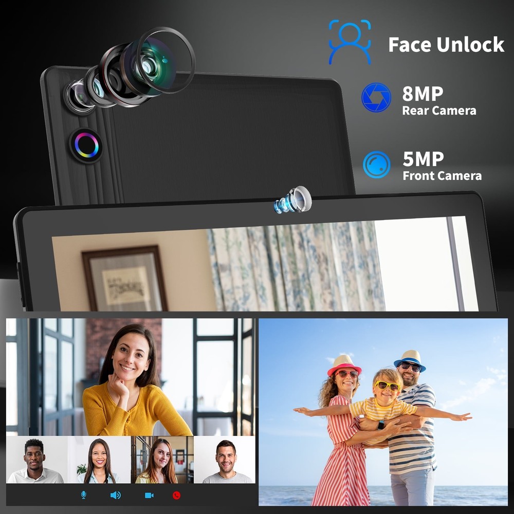 10.1 inch Android Tablet 10+64GB IPS Touchscreen Octa-core Processor Wi-Fi 6