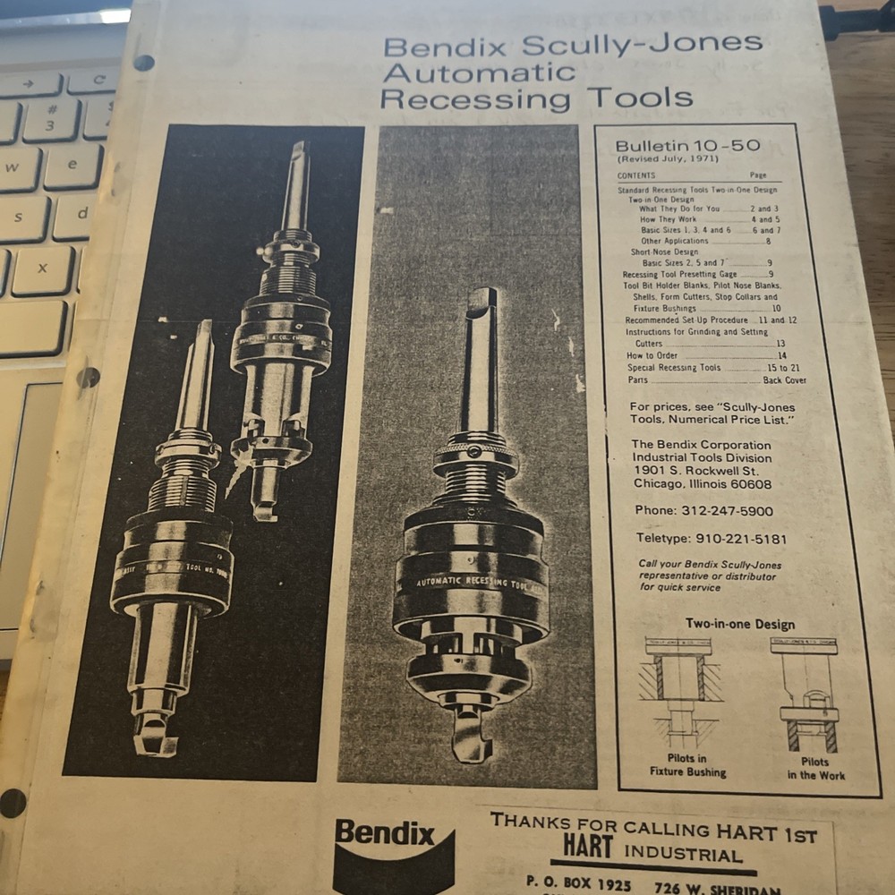 Bendix Scully-Jones Automatic Recessing Tools Bulletin 10-50