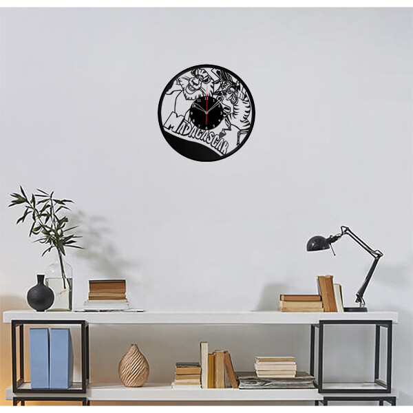 Vinyl Clock Madagaskar Wall Clock Unique Art Vinyl Record Wall Clock 1492