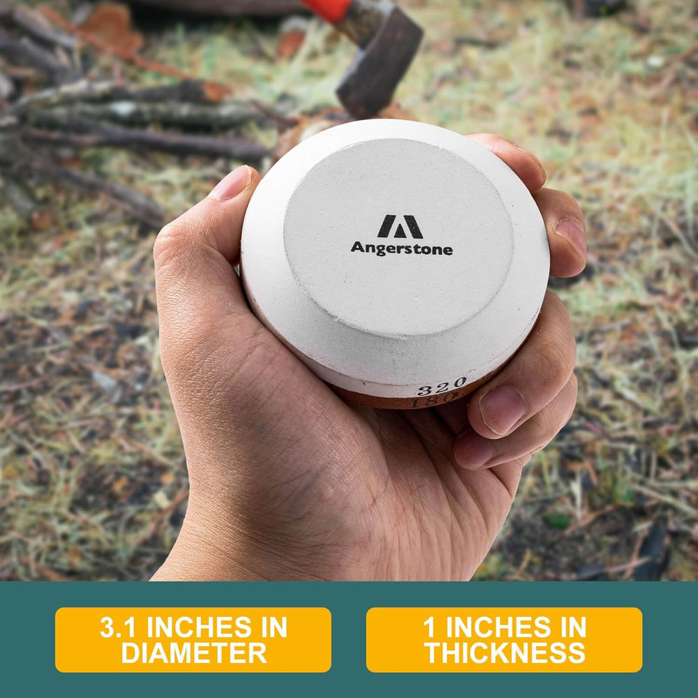 Angerstone Axe Sharpener - Multipurpose Axe/Hatchet Sharpening Stone - Whetstone