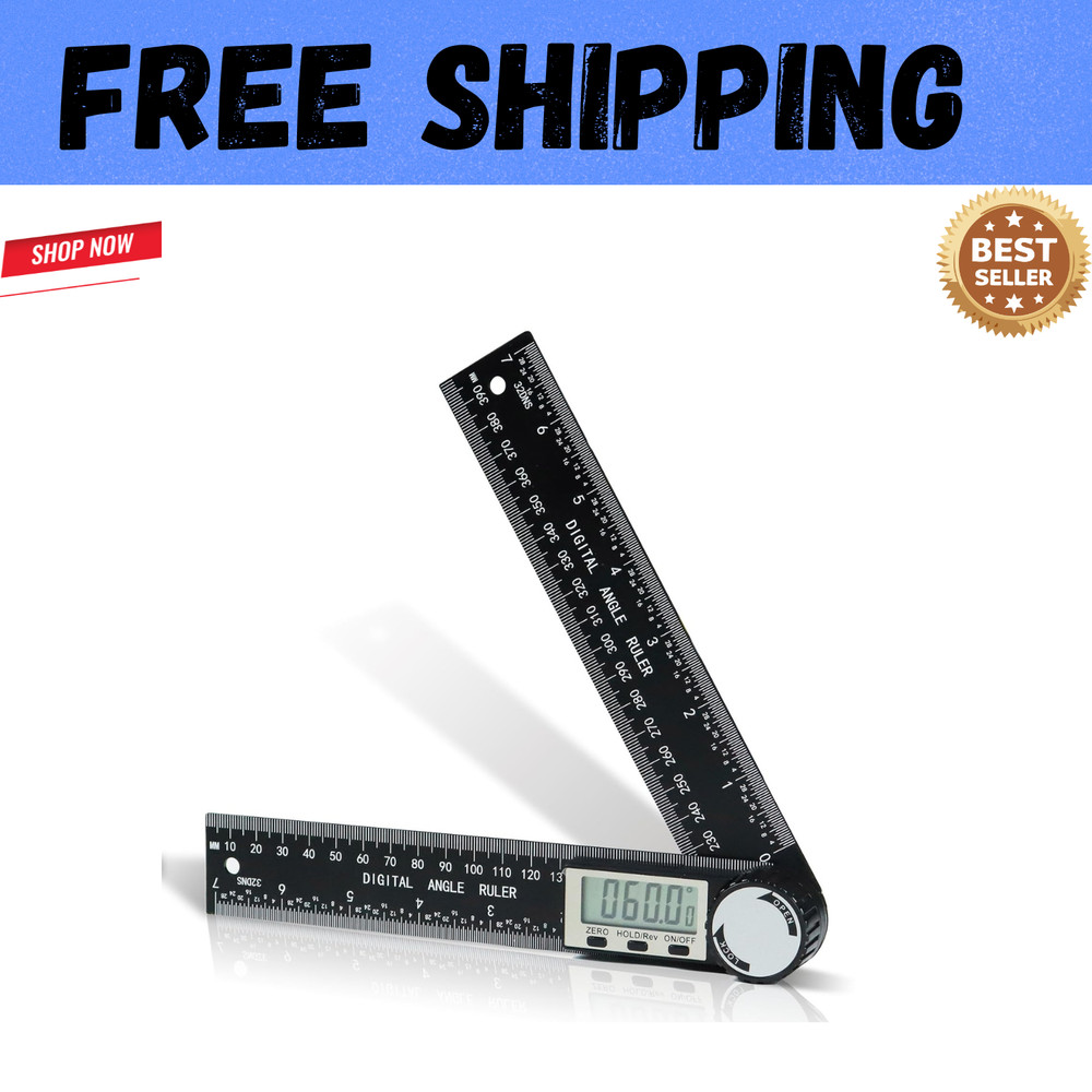 Third Generation Protractor Angle Finder, Digital Angle Ruler with 7Inch/200Mm,