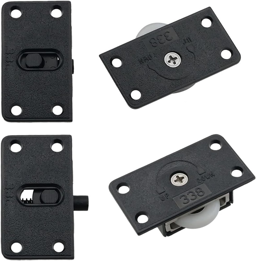 2Sets Black Sliding Cabinet Hardware Component Home Wardrobe Door...