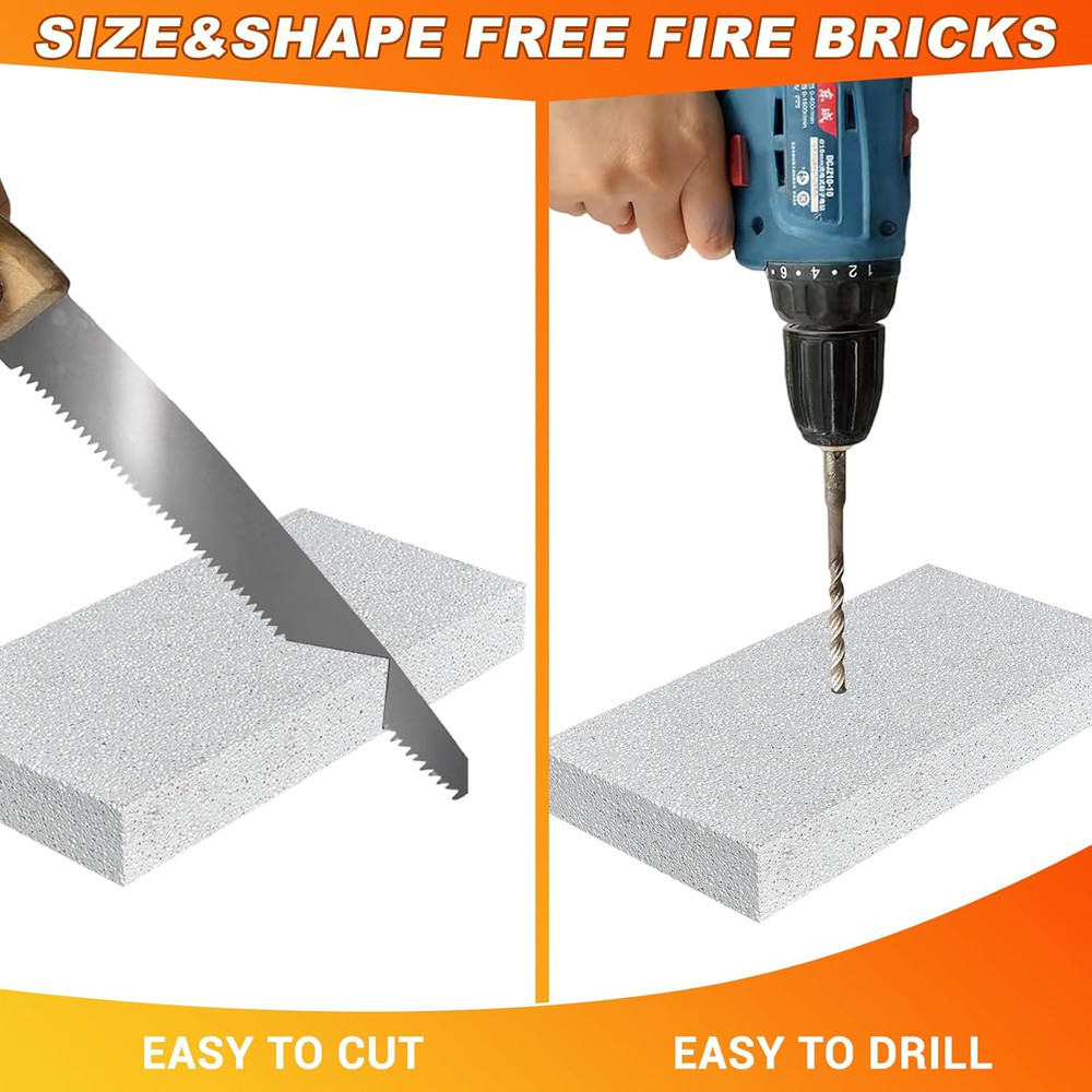 Fire Bricks, Woodstove Firebricks, 2400F Light Weight High Temperature Insulated