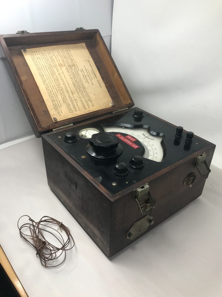Antique Pyrometer LEWIS ENGINEERING CO. Model 14PO w/instructions, box ~ WORKS!