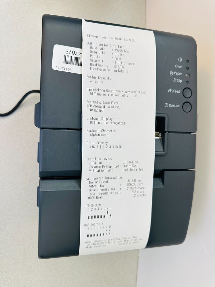 Epson TM-H6000V Multi-Function Thermal POS Receipt Printer M253B - TESTED