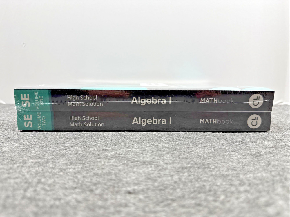 Carnegie Learning Algebra 1 Vol 1 and 2 Student Edition High School Math