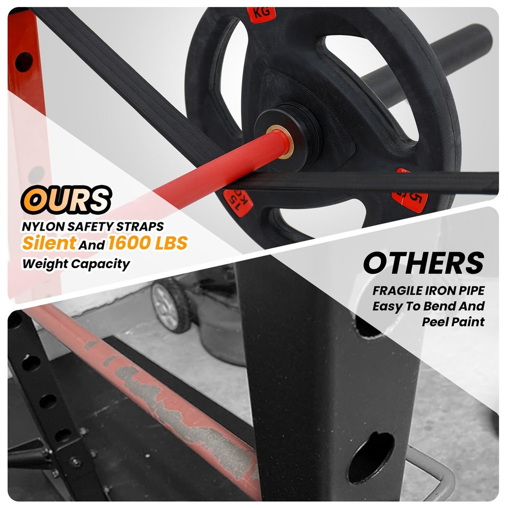 ☑️1600LBS Power Cage with LAT Pulldown Multi-Functional Power Rack with J-Hook