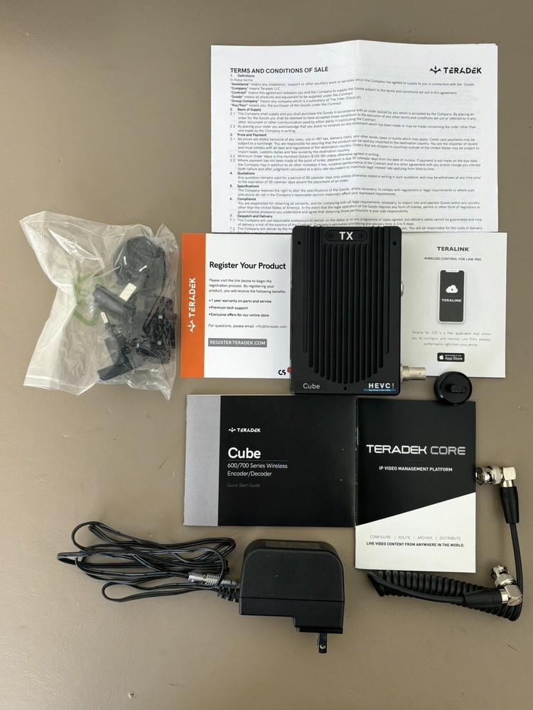 Teradek Node NA AND Cube 705 HEVC/AVC Encoder SDI/HDMI GbE- New In Open Box