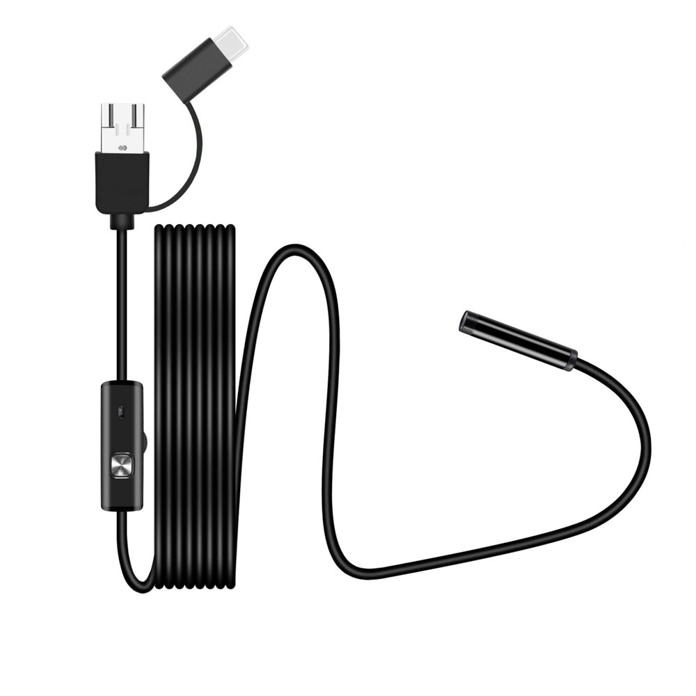 Endoscope 2M 6 LED Borescope Camera for Android USB Type-C 7mm HD Inspection