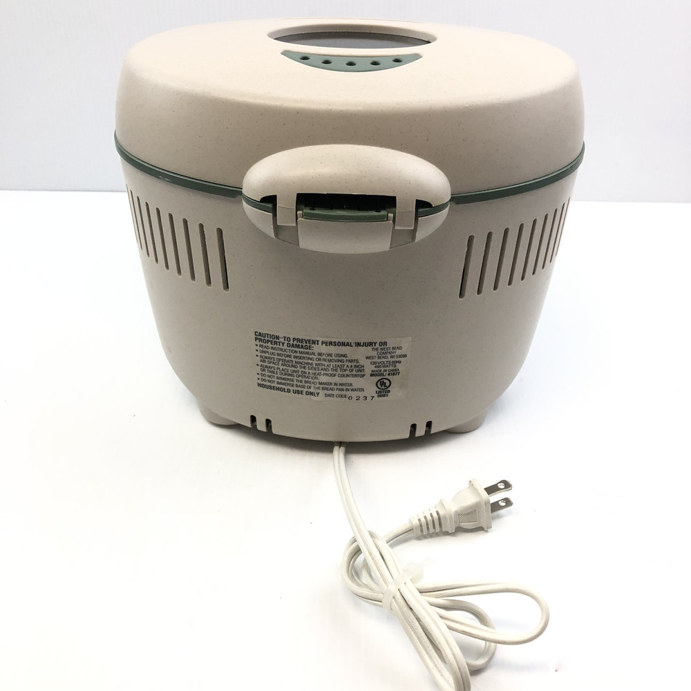 WEST BEND JUST FOR DINNER AUTOMATIC BREAD MAKER MACHINE MODEL 41077 EUC Clean