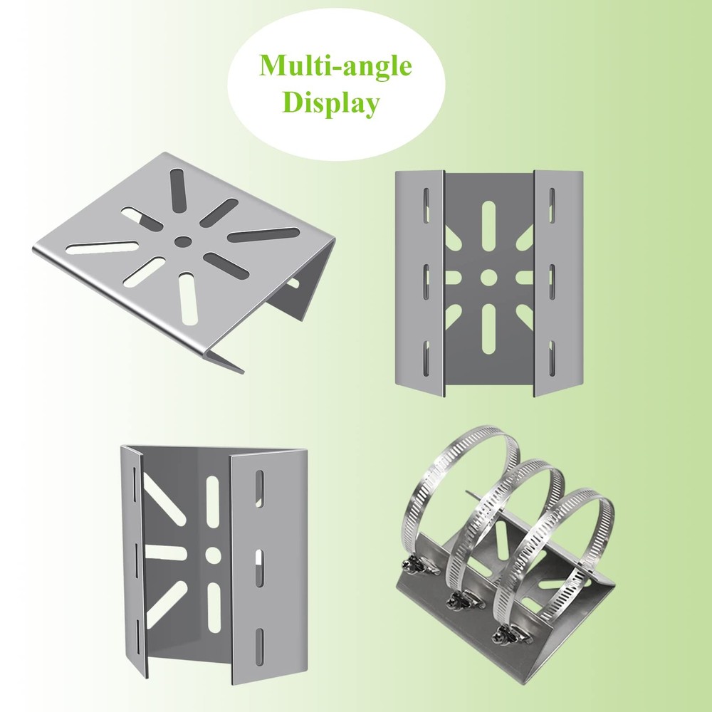 Lighfast Universal Wall Mounting Bracket with 3 Loops, 1Pack, Silver