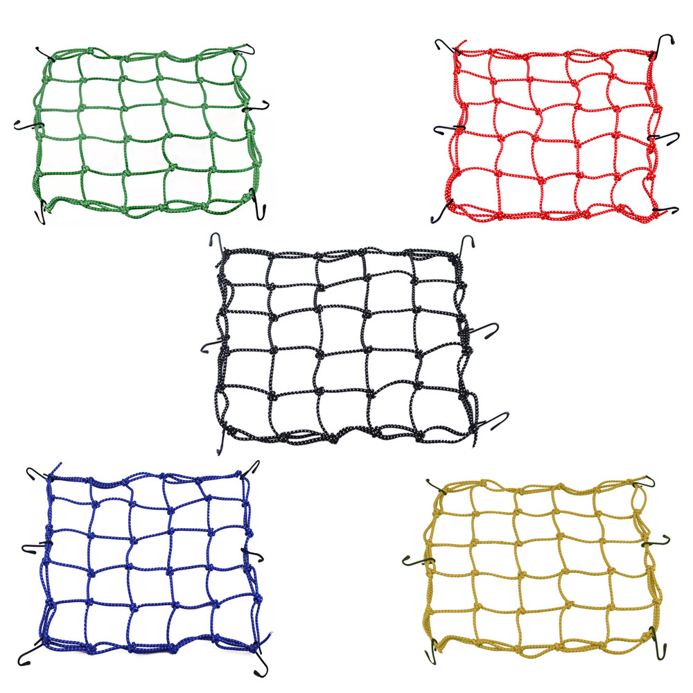 15"X15" Small Elastic Cargo Bungee Net with 6 Hooks for Bike Bicycle Motorcycle