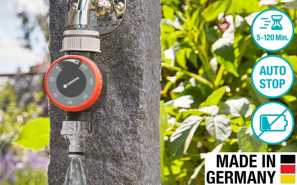 GARDENA 31169 Mechanical Water Timer Flow Control - No Batteries