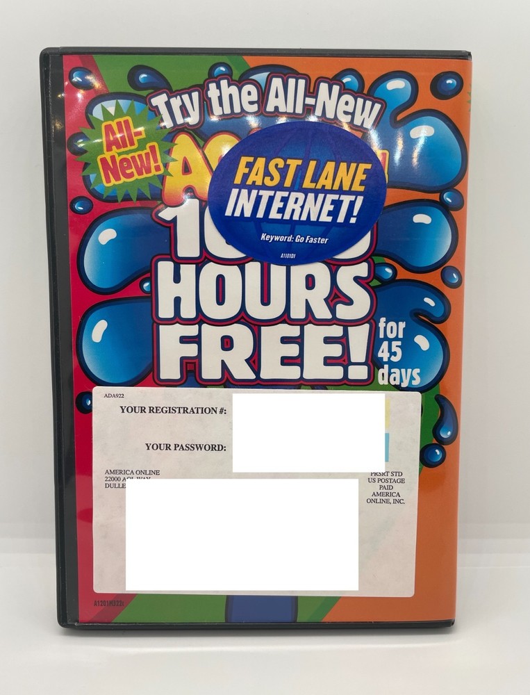 Vintage America Online AOL Version 7.0, Case READ