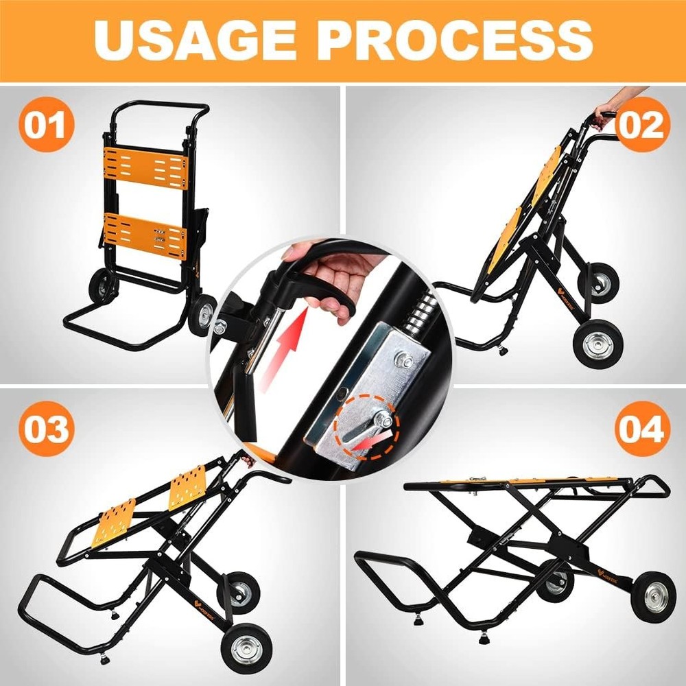 Portable Table Saw Stand, 330 Lbs Load Capacity Rolling Foldable Table Saw Table