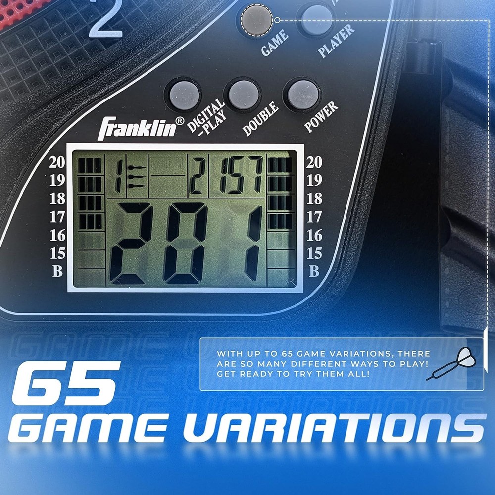 Electric Dartboard Set - Soft Tip Darts, Storage Cabinet