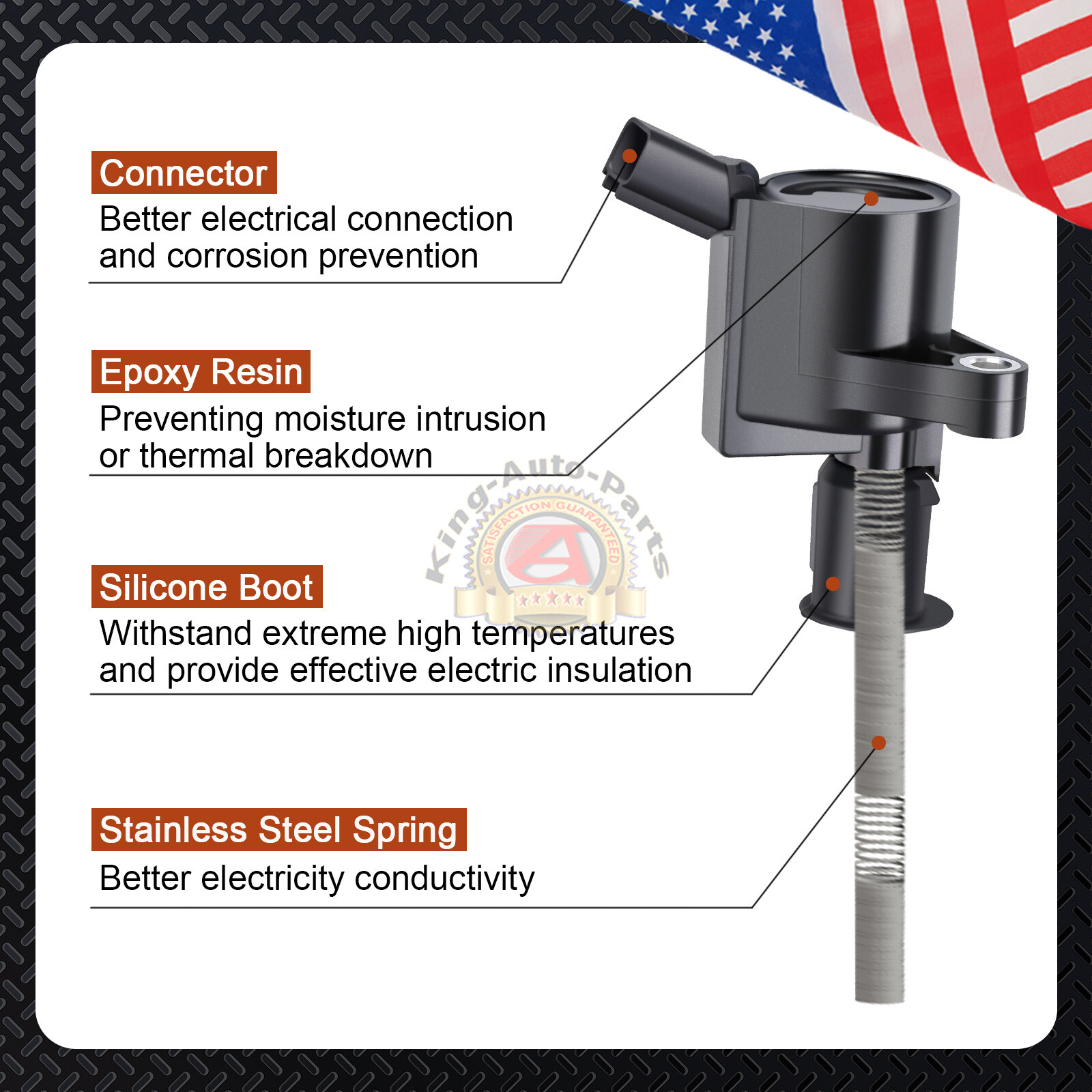 Ignition Coils DG508 & Motorcraft Spark Plugs SP493 Ford Lincoln Mercury 8pcs