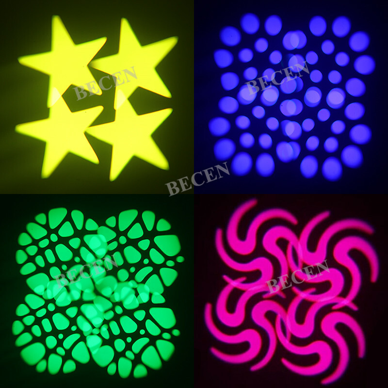 BECEN 2pcs 200W Led Moving Head Light Rainbow Effect 3in1 Stage Event DJ Light