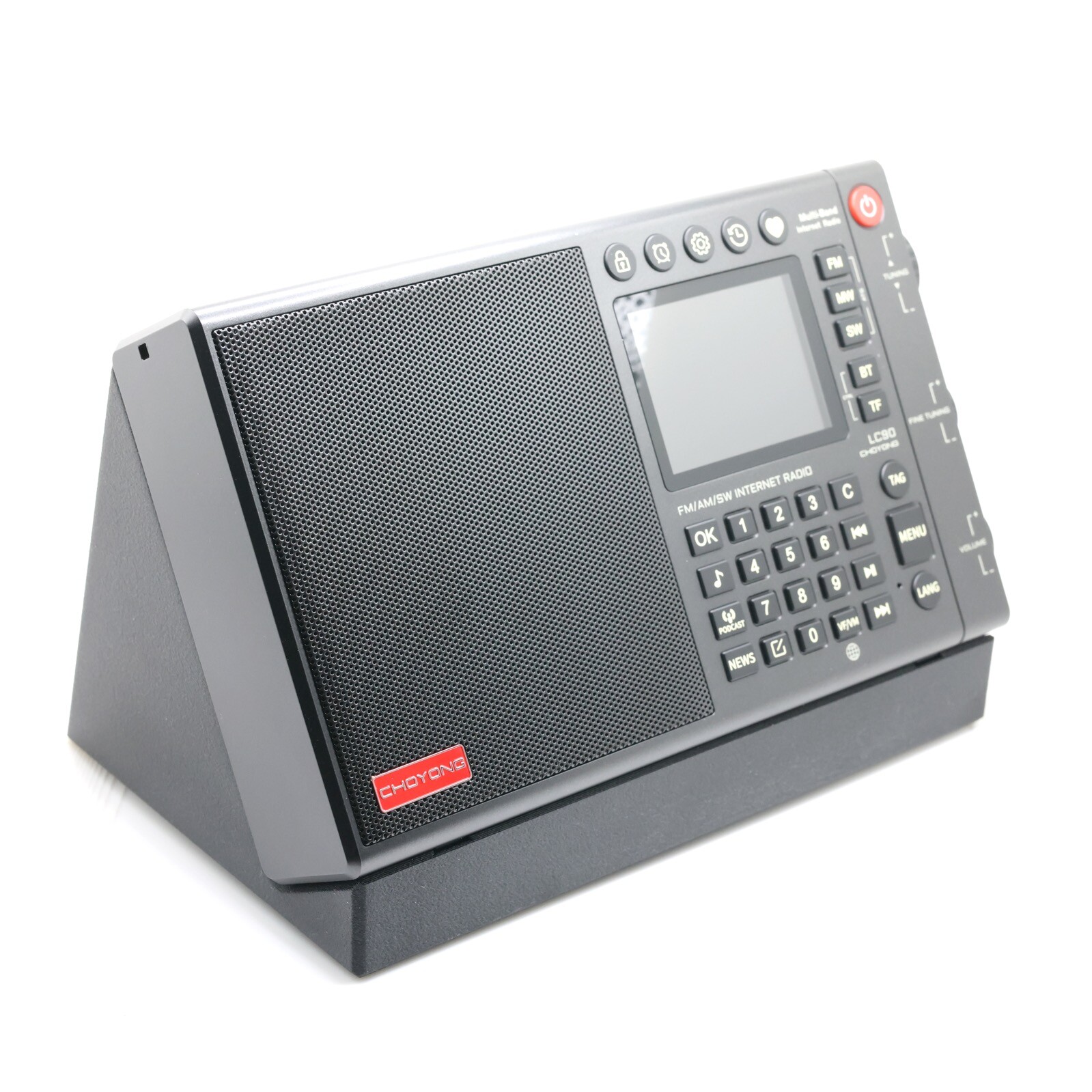 Angled Desk Stand for Choyong LC90 Radio (Radio Not Included) Lifetime Warranty