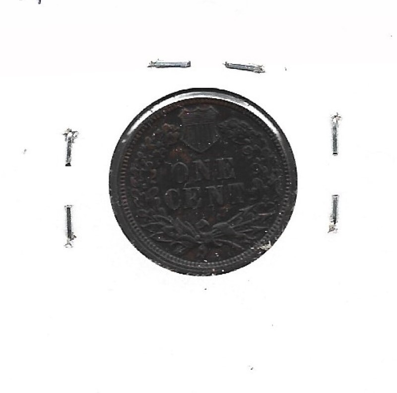 1884 Indian Cent XF/AU details