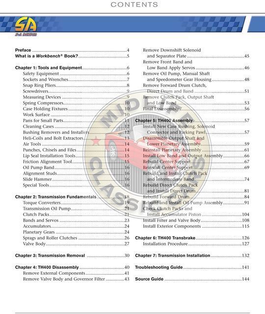 Rebuild Or Modify Chevy Turbo 400 / Th400 Transmission Book