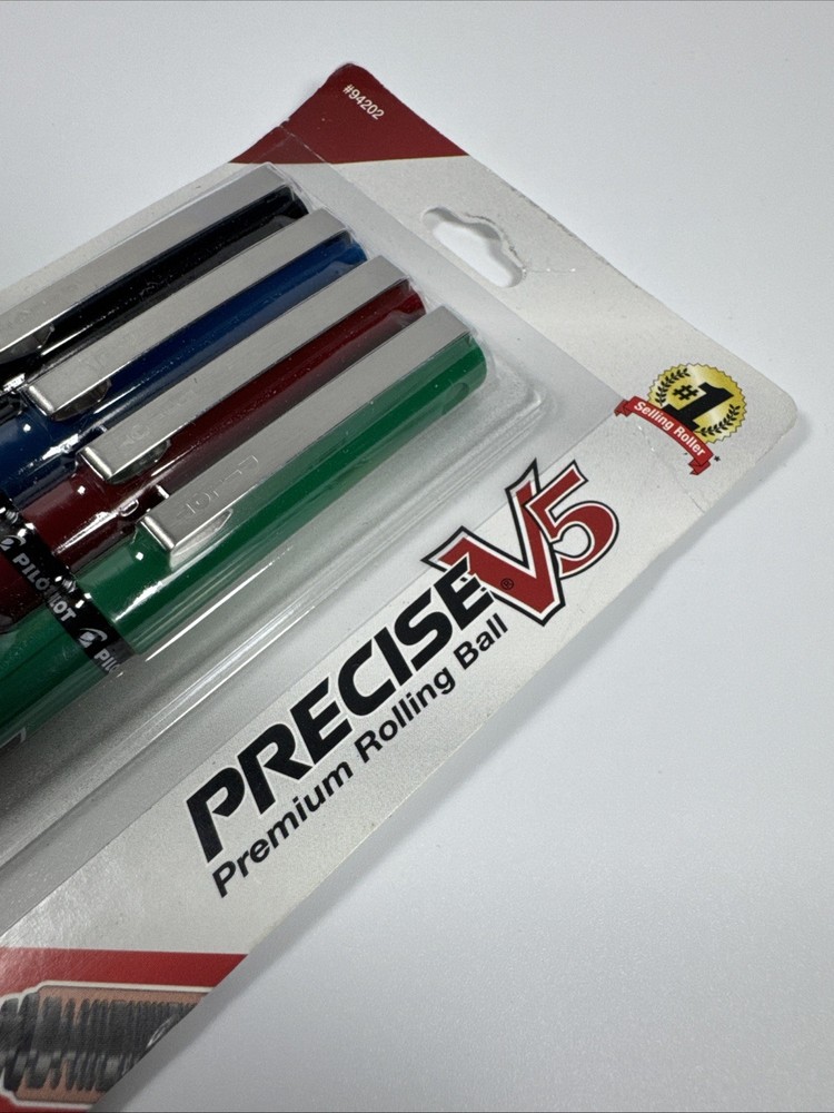 Pilot Precise V5 Pens, Extra Fine Point, Assorted, 4 Pack, 94202 0.5mm