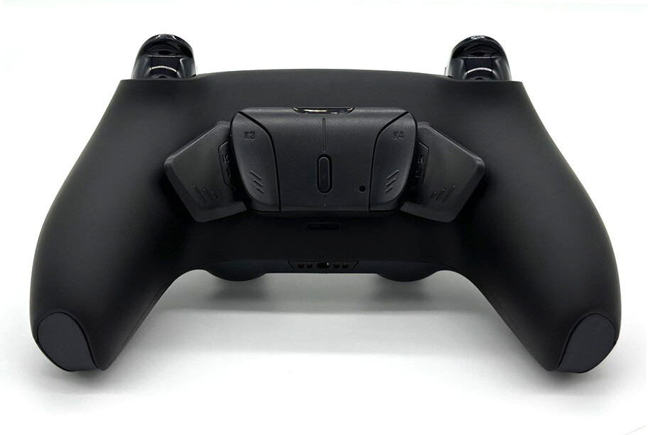 Black V4 Pro Modded + 4 Reflex Paddles Silent Modz Wireless Controller for PS5