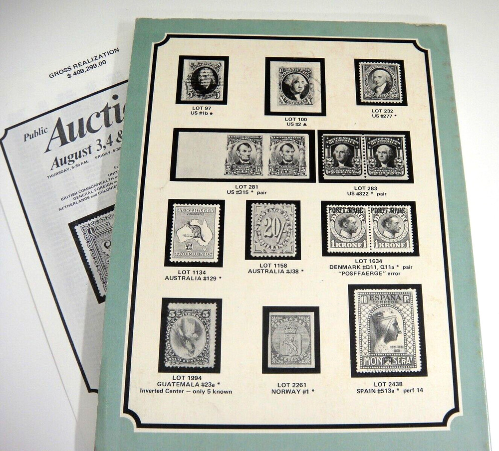 Wolffers Stamp Auction Catalog 1978 w Prices Realized US Britain Canada Germany