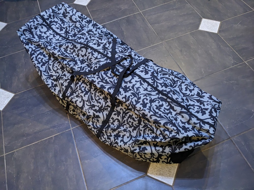 Gray & Black Duffel Bag Black 48" x 24" x 14 Polyester Softbox Rolling Suitcase