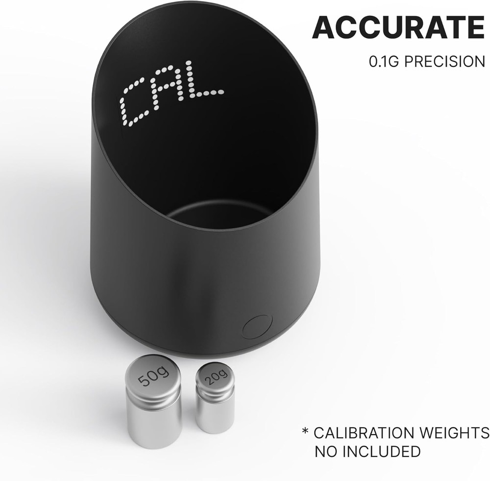 Subscale Digital Dosing Cup with LED Display – Sleek & Precise Coffee