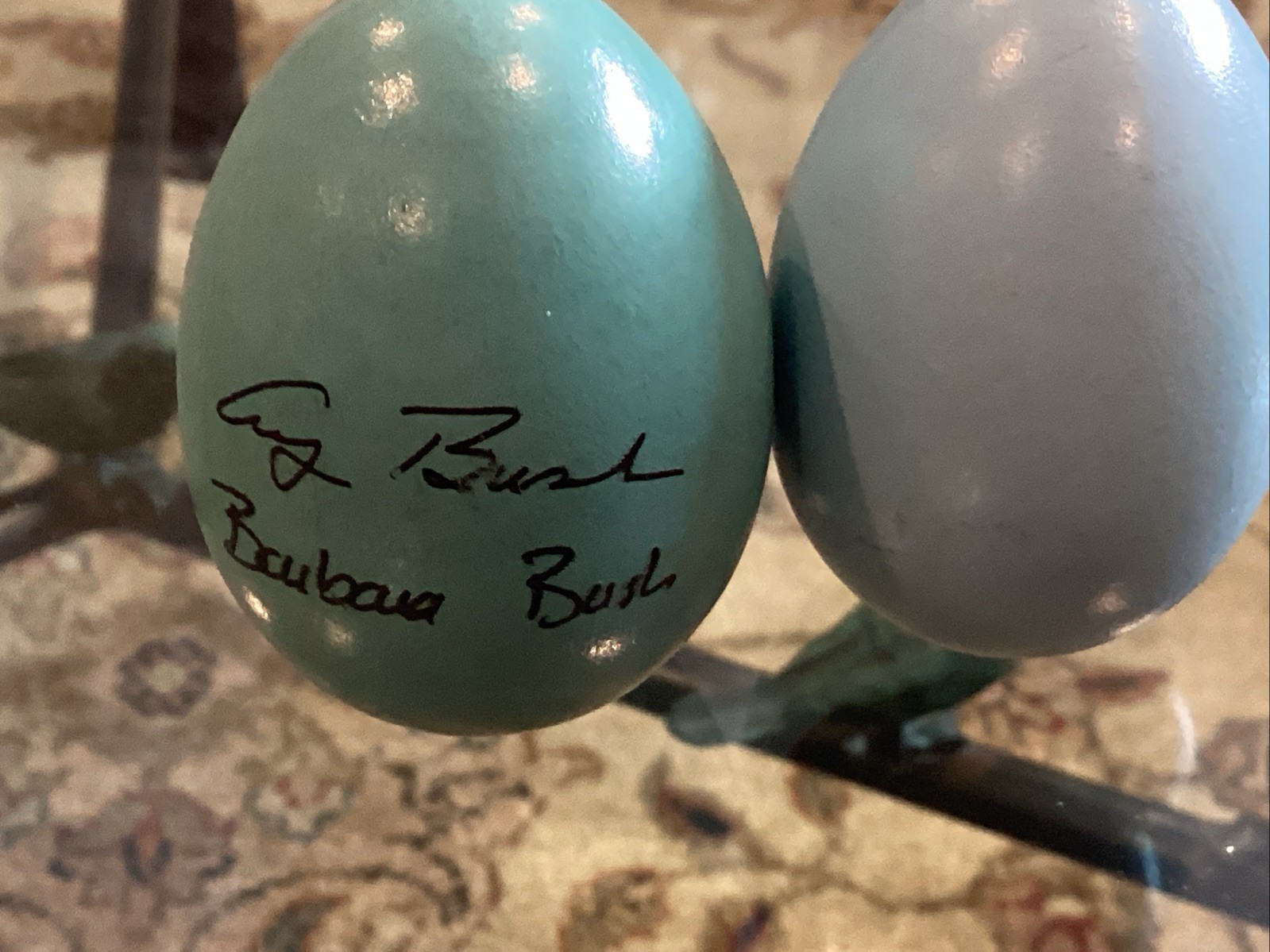 (7) George & Barbara Bush 3 White House Easter Eggs & 4 Bush Library See Listing