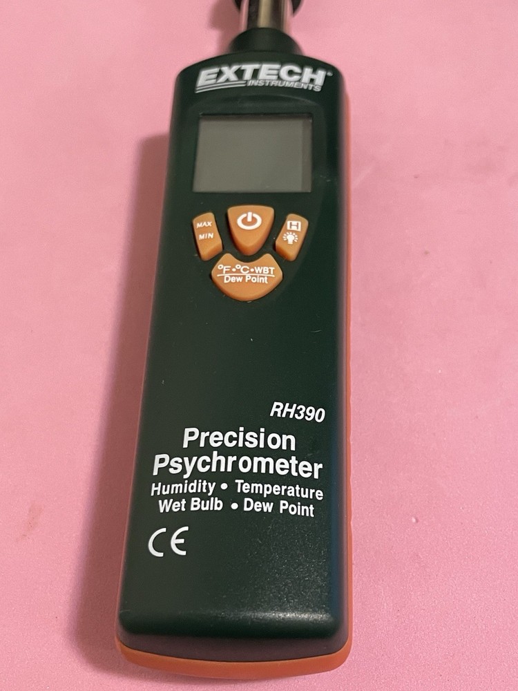 Extech RH390 Precision Psychrometer, Humidity/Temperature, DewPoint & Wetbulb