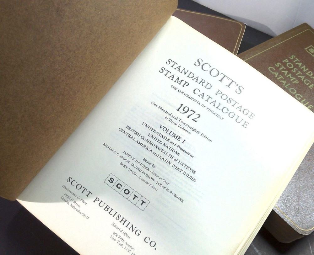 Scott Standard Postage Stamp Catalogue 1972 3 Volumes Encyclopedia Philately
