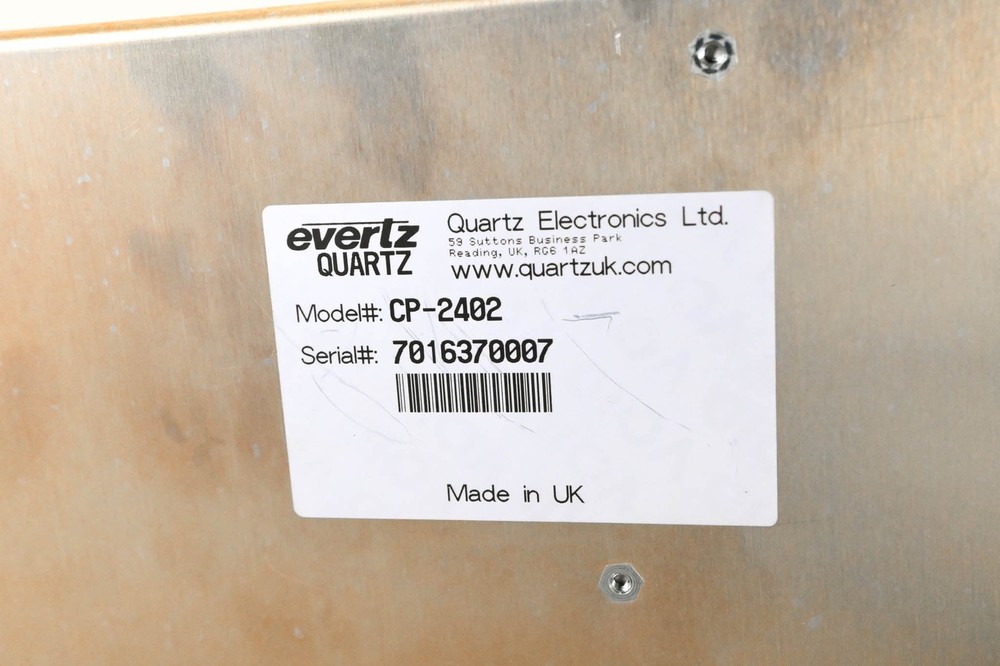 Evertz Quartz CP-2402 1RU 29-Button Remote Control Panel CG007A9