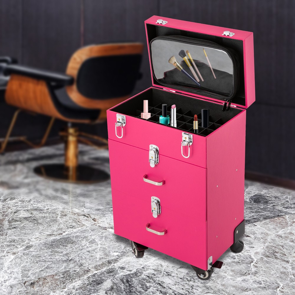 Multi-layer Large-capacity Rolling Makeup Train Case Cosmetic Case Luggage Box