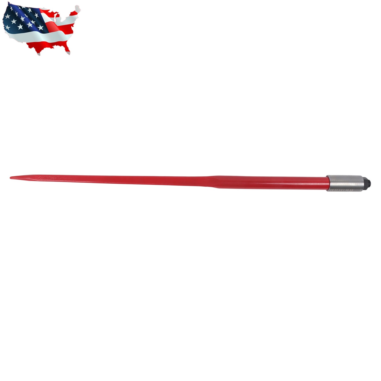 Hay Spear 49" Bale Spear 3000 lbs Bale Spike Quick Attach W/ 2 Stabilizer Spears