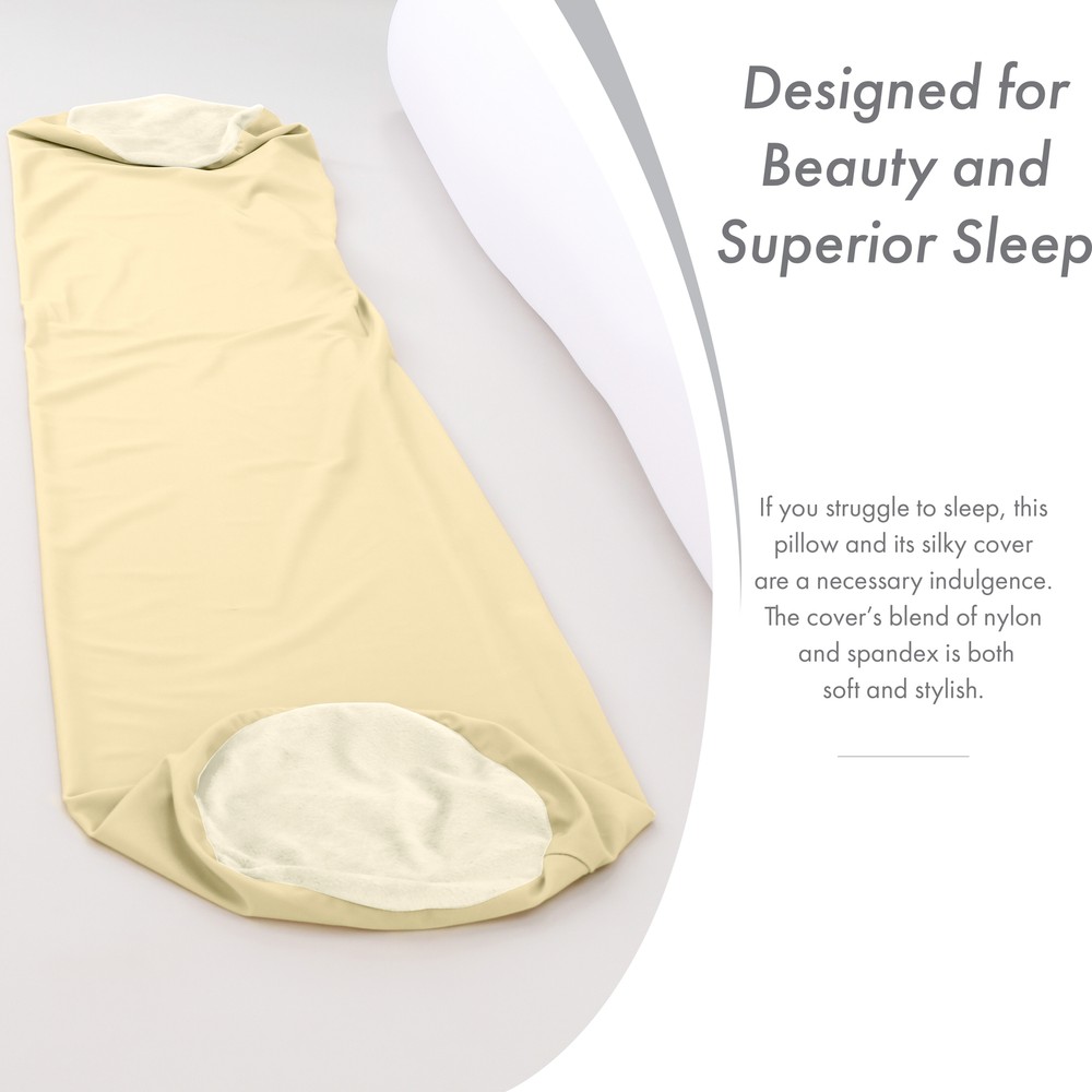 Off White Cream, COVER Only Microbead Body Pillow