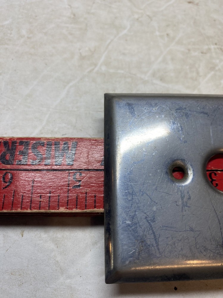 Vintage Single Gang Push Button Switch Cover Plate