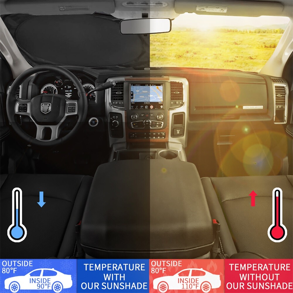 For Mini Copper Front Windshield Sun Visor Shade Cover Universal UV Block Screen