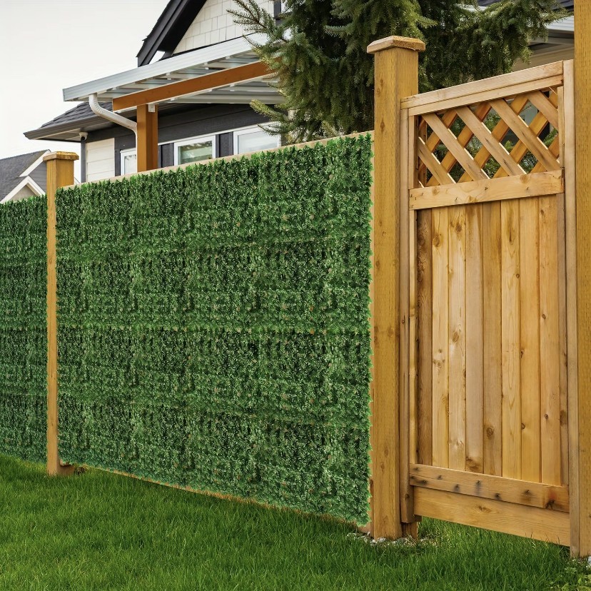 Artificial Ivy Privacy Fence Screen 40"x120" UV Resistant Faux Greenery Panel