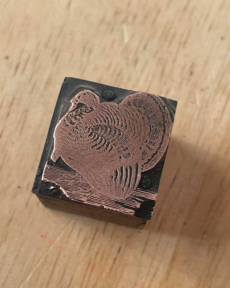 Printing Letterpress Printers Block Turkey Copper (344)