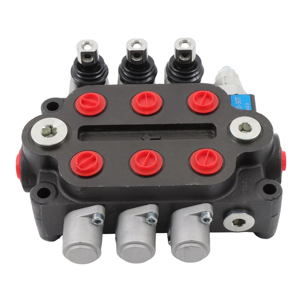 3 Spool 25 GPM Hydraulic Directional Control Valve Tractor Loader Double Acting