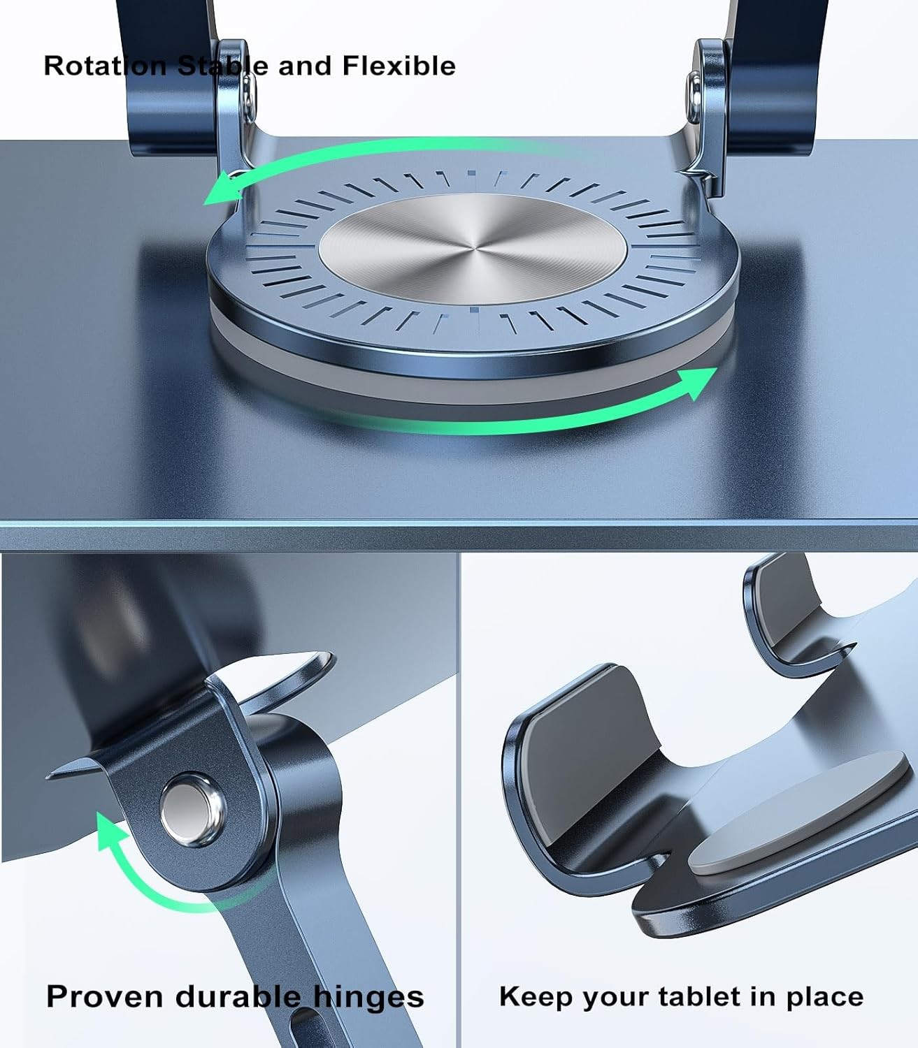 Portable Stand Ergonomic Metal Aluminum Adjustable Tablet Phone Holder Foldable