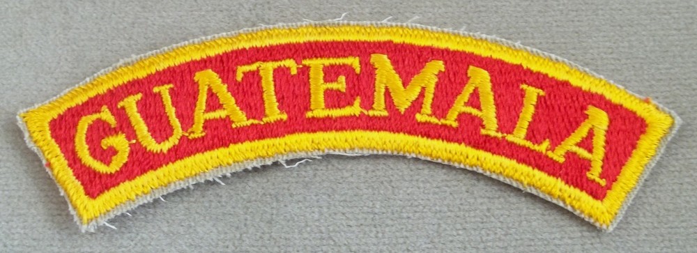 Guatemala Cloth Cut Edge Patch Tab / Shoulder Insignia