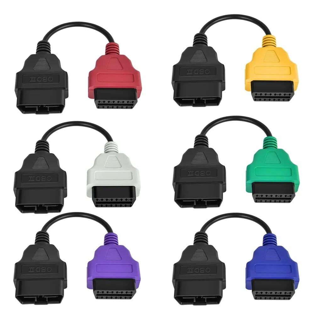 OBD2 Adapter 6PCS for MultiECUScan Cable 6 Colors OBD2...