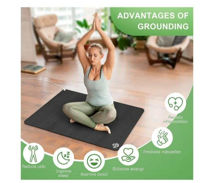 Grounding mat for better sleep, exercise relaxation