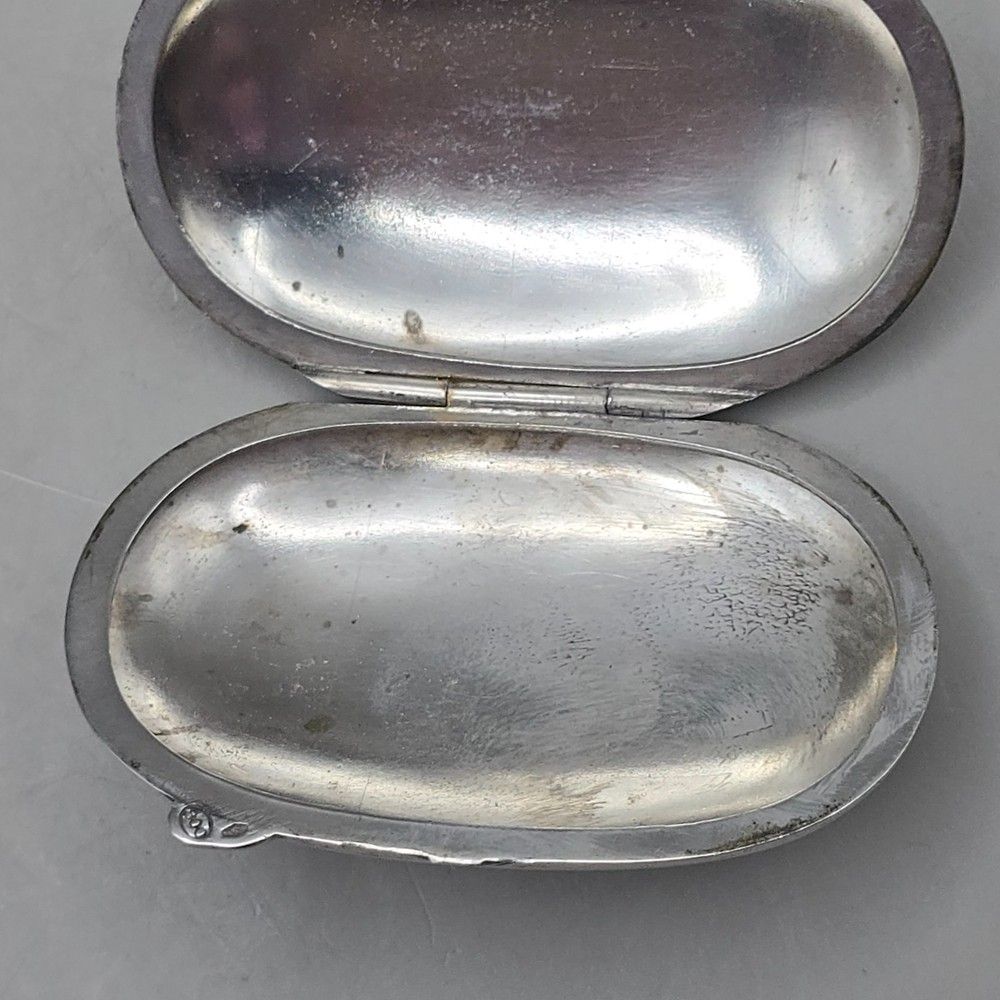 Antique 800 Silver Pill Box Snuff Box