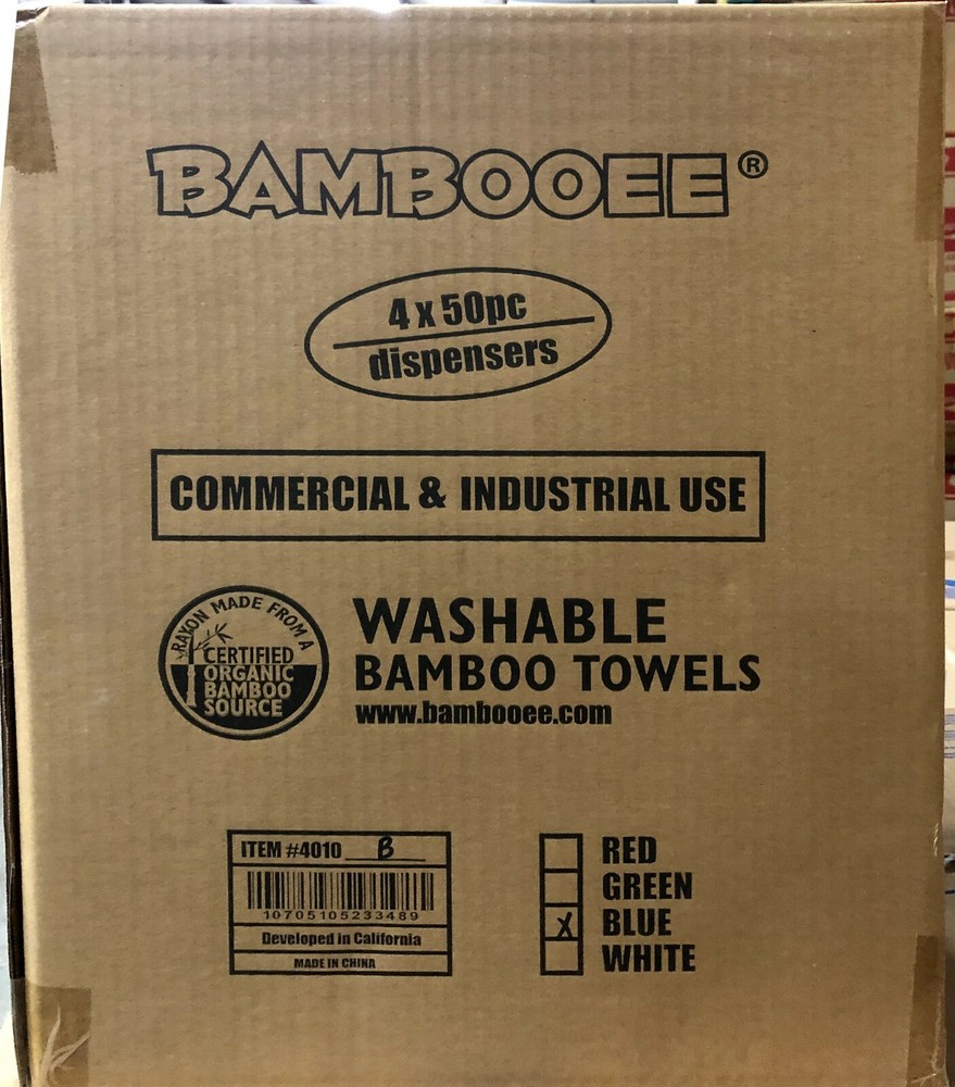BAMBOOEE FLAT PACK REUSABLE TOWEL (Case - 4 PACK / 50 CT.)
