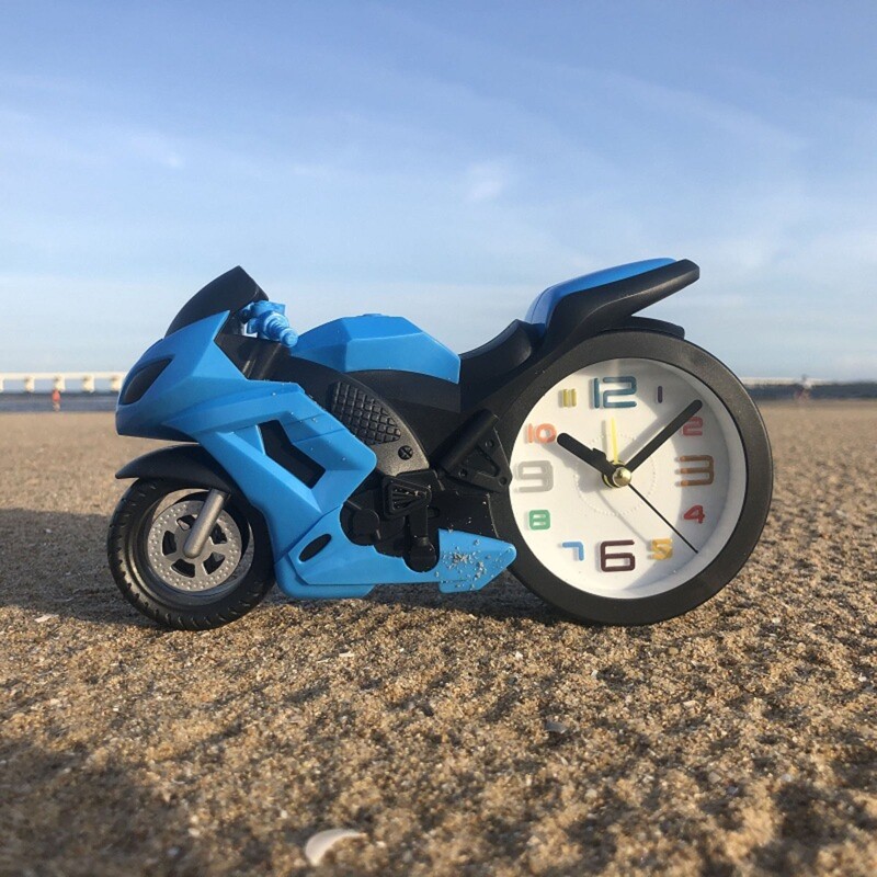 for Creative Motorcycle Shape Clock Alarm Clocks Timekeeper Desktop