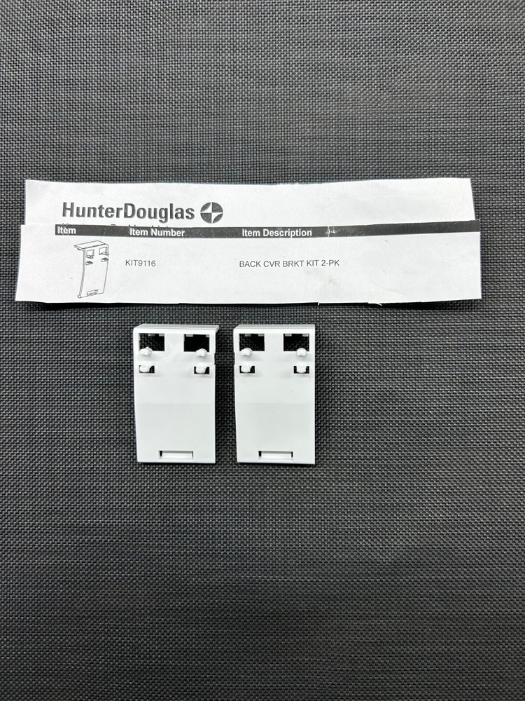 Hunter Douglas KIT9116 Back CVR Bracket - Two Pair Per Order - 4 Brackets Total